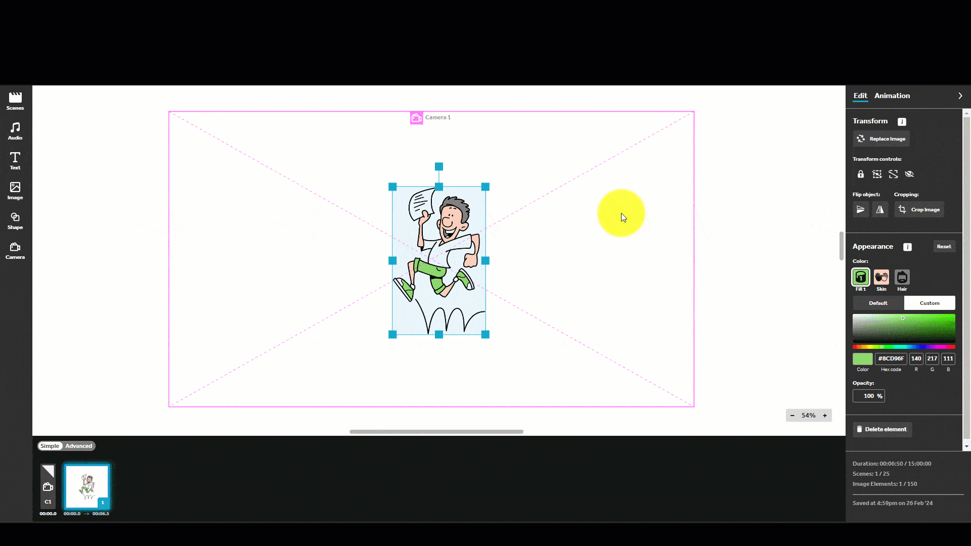 Exit animations
